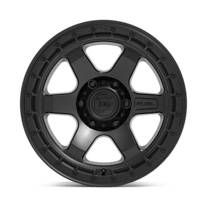 Fuel Offroad D750 BLOCK Matte Black W/ Black Ring 17x9 -12 6x135mm 87.1mm - Wheelwiz