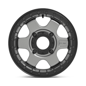Fuel Offroad D923 BLOCK UTV BEADLOCK Matte Gun Metal W/ Black Ring 15x6 +38 4x137mm 110.1mm - Wheelwiz