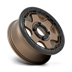Fuel Offroad D924 BLOCK BEADLOCK Matte Bronze W/ Black Ring 15x6 +38 4x156mm 132mm - Wheelwiz