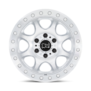 Black Rhino VENTURE BEADLOCK Gloss Silver W/ Machined Face 17x8 +38 6x130mm 84.1mm - Wheelwiz