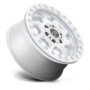 Black Rhino VENTURE BEADLOCK Gloss Silver W/ Machined Face 17x8 +38 6x130mm 84.1mm - Wheelwiz
