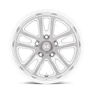US MAG U130 BULLET Textured Gunmetal W/ Mill Edge 17x8 +1 5x120.65mm 72.6mm - Wheelwiz