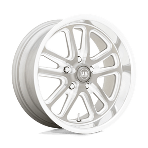 US MAG U130 BULLET Textured Gunmetal W/ Mill Edge 18x8 +1 5x120.65mm 72.6mm - Wheelwiz