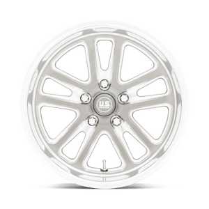 US MAG U130 BULLET Textured Gunmetal W/ Mill Edge 18x8 +1 5x120.65mm 72.6mm - Wheelwiz