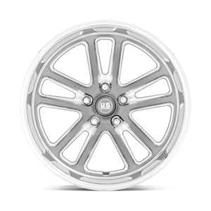 US MAG U130 BULLET Textured Gunmetal W/ Mill Edge 20x9.5 +1 5x114.3mm 72.6mm - Wheelwiz
