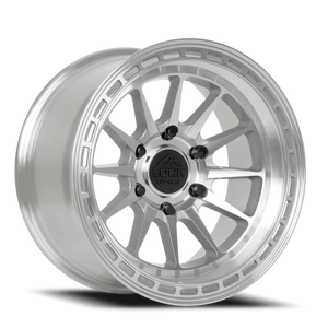 Lock Offroad Baja Machined Silver W/ Clear Coat 17x8 +40 5x120mm 74.1mm