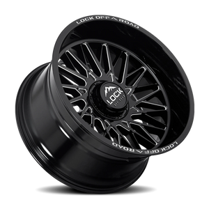 Lock Offroad Bandit Gloss Black W/ Milling 22x12 -44 5x127|5x139.7mm 87.1mm
