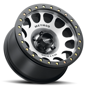Method Race Wheels Beadlock MR105 Matte Black W/ Machined Face 17x9 -38 6x139.7mm 108mm