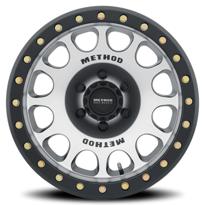 Method Race Wheels Beadlock MR105 Matte Black W/ Machined Face 17x9 -38 6x139.7mm 108mm
