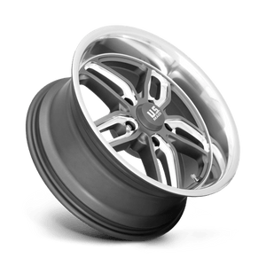 US MAG U129 CTEN Matte Gun Metal Milled 20x8.5 +7 5x120.65mm 72.6mm - Wheelwiz