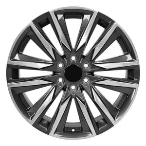 OE Wheels Replica CA91 Gunmetal with Polished Face 22x9.0 +28 6x139.7mm 78.1mm