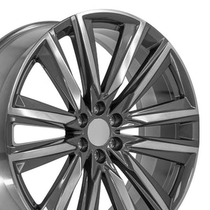 OE Wheels Replica CA91 Gunmetal with Polished Face 26x10.0 +28 6x139.7mm 78.1mm