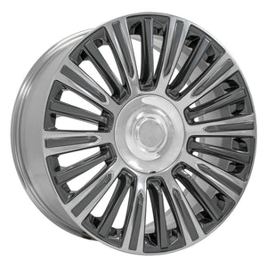 OE Wheels Replica CA92 Gunmetal with Polished Face 22x9.0 +28 6x139.7mm 78.1mm - Wheelwiz