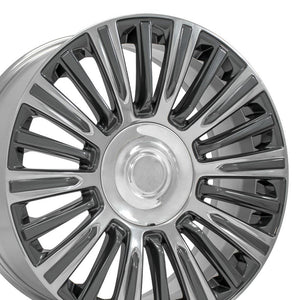 OE Wheels Replica CA92 Gunmetal with Polished Face 22x9.0 +28 6x139.7mm 78.1mm - Wheelwiz