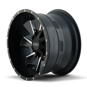 Cali Off-road DISTORTED Satin black milled 20x10 -19 8x165.1|8x170mm 130.8mm - WheelWiz