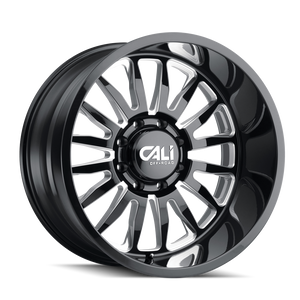 Cali Off-road SUMMIT Gloss black milled 24x14 -76 6x135mm 87.1mm - Wheelwiz