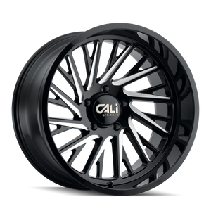 Cali Off-road PURGE Gloss black milled 20x10 -25 6x139.7mm 106mm - Wheelwiz