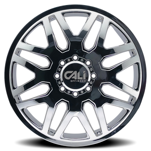 Cali Off-road INVADER DUALLY Chrome 24x8.25 -232 8x210mm 154.2mm - Wheelwiz