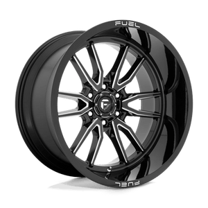 Fuel Offroad D761 CLASH Gloss Black Milled 22x12 -44 6x135mm 87.1mm - Wheelwiz