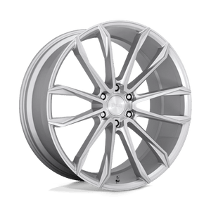 DUB S248 CLOUT Gloss Silver Brushed 24x10 +30 6x135mm 87.1mm - Wheelwiz
