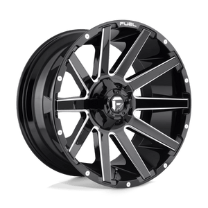 Fuel Offroad D615 CONTRA Gloss Black Milled 24x14 -75 8x180mm 124.2mm - WheelWiz