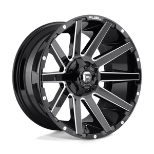 Fuel Offroad D615 CONTRA Gloss Black Milled 24x12 -44 5x127|5x139.7mm 87.1mm - Wheelwiz