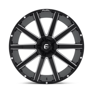 Fuel Offroad D615 CONTRA Gloss Black Milled 24x12 -44 6x135|6x139.7mm 106.1mm - Wheelwiz