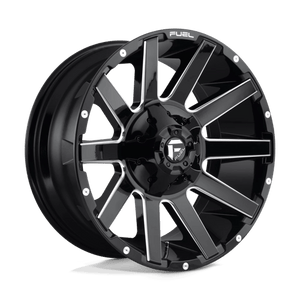 Fuel Offroad D615 CONTRA Gloss Black Milled 20x9 +1 8x180mm 124.2mm - Wheelwiz