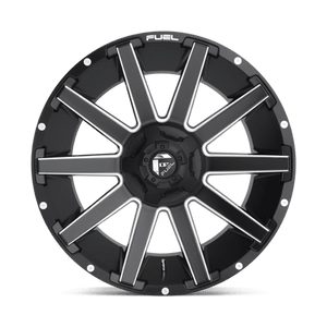 Fuel Offroad D616 CONTRA Matte Black Milled 22x10 -18 8x165.1mm 125.1mm - Wheelwiz