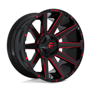 Fuel Offroad D643 CONTRA Gloss Black Red Tinted Clear 20x9 +2 6x135|6x139.7mm 106.1mm - Wheelwiz