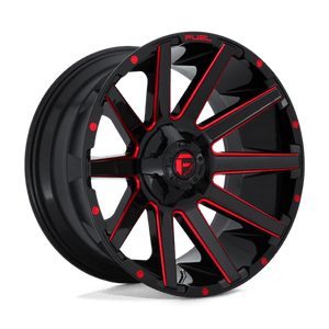 Fuel Offroad D643 CONTRA Gloss Black Red Tinted Clear 22x12 -43 6x135|6x139.7mm 106.1mm - Wheelwiz