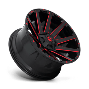 Fuel Offroad D643 CONTRA Gloss Black Red Tinted Clear 22x10 -18 8x180mm 124.2mm - Wheelwiz