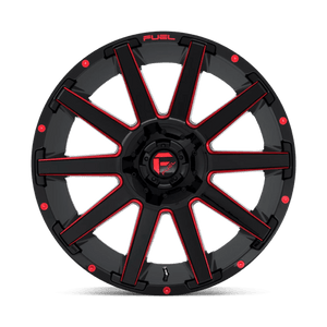 Fuel Offroad D643 CONTRA Gloss Black Red Tinted Clear 24x12 -44 8x170mm 125.1mm - WheelWiz