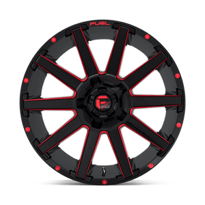 Fuel Offroad D643 CONTRA Gloss Black Red Tinted Clear 20x9 +2 6x135|6x139.7mm 106.1mm - Wheelwiz