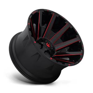 Fuel Offroad D643 CONTRA Gloss Black Red Tinted Clear 24x14 -75 8x180mm 124.2mm - Wheelwiz