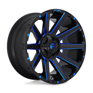 Fuel Offroad D644 CONTRA Gloss Black Blue Tinted Clear 20x9 +20 6x135|6x139.7mm 106.1mm - Wheelwiz