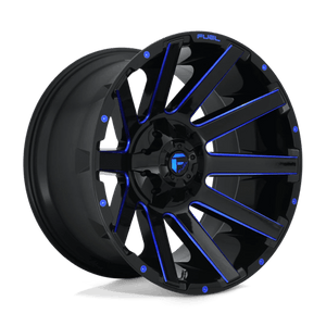 Fuel Offroad D644 CONTRA Gloss Black Blue Tinted Clear 22x12 -44 8x165.1mm 125.1mm - WheelWiz