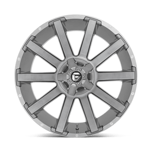 Fuel Offroad D714 CONTRA PLATINUM Brushed Gun Metal Tinted Clear 20x10 -18 8x180mm 124.2mm - Wheelwiz