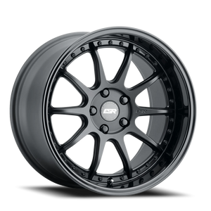ESR Wheels CS12 Matte Black Gloss Black Lip 18x9.5 +35 5x114.3mm 72.6mm - Wheelwiz