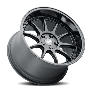 ESR Wheels CS Series CS12 Matte Black W/ Gloss Black Lip 18x10.5 +22 5x114.3mm 0mm - Wheelwiz