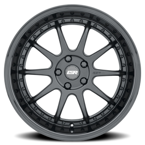 ESR Wheels CS Series CS12 Matte Black W/ Gloss Black Lip 18x10.5 +22 5x114.3mm 0mm - Wheelwiz