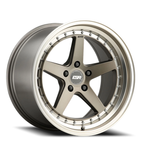 ESR Wheels CS Series CS5 Matte Bronze W/ Machined Lip 18x9.5 +22 5x114.3mm 0mm - Wheelwiz