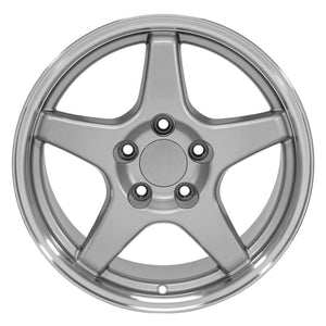OE Wheels Replica CV01 Silver with Machined Lip 17x9.5 +56 5x120.65mm 70.3mm