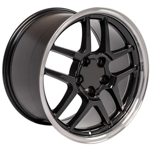 OE Wheels Replica CV04 Black with Machined Lip 18x10.5 +56 5x120.65mm 70.3mm
