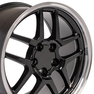 OE Wheels Replica CV04 Black with Machined Lip 18x10.5 +56 5x120.65mm 70.3mm
