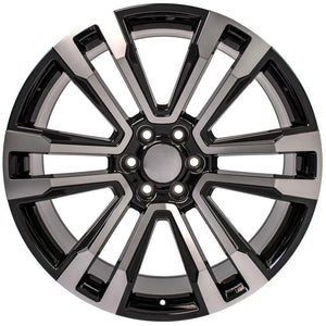 OE Wheels Replica CV44 Black Machined 24x10.0 +24 6x139.7mm 78.1mm - Wheelwiz