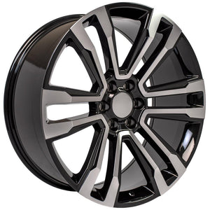 OE Wheels Replica CV44 Black Machined 24x10.0 +24 6x139.7mm 78.1mm - Wheelwiz