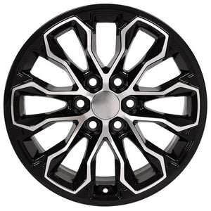 OE Wheels Replica CV54 Black Machined 17x8.0 +33 6x120mm 66.9mm - Wheelwiz