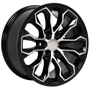 OE Wheels Replica CV54 Black Machined 17x8.0 +33 6x120mm 66.9mm - Wheelwiz