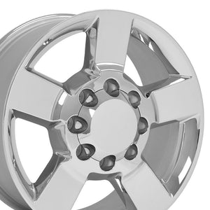 OE Wheels Replica CV59B Chrome 20x8.5 +44 8x180mm 124.1mm - Wheelwiz
